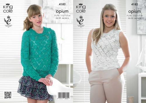 King Cole 4182 Opium Sweater and Top Pattern King Cole 4182 Opium Sweater and Top Pattern