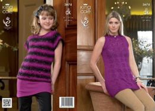 King Cole 3674 Galaxy DK Tunic & Top Pattern King Cole 3674 Galaxy DK Tunic & Top Pattern