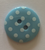 18mm Pale Blue White Spot Button