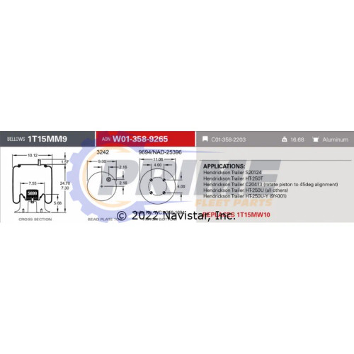 Prime Fleet Parts image for FLTA1R12375