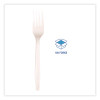 Mediumweight Polystyrene Cutlery, Fork, Plastic, White, 100/Box