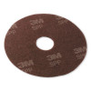 Surface Prep Floor Pads, 16" Diameter, Brown, 10/Carton