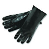 Rough Finish Single Dipped Pvc Gloves, 12" Long, Large, Black, 12 Pairs