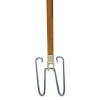 Wedge Dust Mop Head Frame/Lacquered Wood Handle, 0.94" Dia x 48" Length, Natural