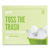 Tab-Tie Tall Kitchen Trash Bags, Tie-Flap, 13 Gal, 28" x 24", White, 80/Box