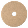 Ultra High-Speed Natural Blend Floor Burnishing Pads 3500, 21" Diameter, Tan, 5/Carton