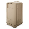 Plaza Indoor/Outdoor Waste Container, 50 Gal, Plastic, Beige
