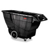 1 Cu Yd Structural Foam Tilt Truck, Heavy Duty, 2,100 Lb Capacity, Black