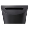 Half-Round Receptacle, 15 Gal, Steel, Black