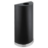 Half-Round Receptacle, 15 Gal, Steel, Black