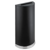 Half-Round Receptacle, 15 Gal, Steel, Black