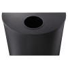 Half-Round Receptacle, 15 Gal, Steel, Black