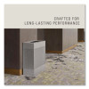 Designer Line Silhouettes Waste Receptacle, 22.5 Gal, Steel, Silver Metallic
