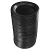 Quiet Classic Laminated Foam Dinnerware, Plate, 9" Dia, Black, 125/Pack, 4 Packs/Carton