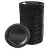 Quiet Classic Laminated Foam Dinnerware, Plate, 9" Dia, Black, 125/Pack, 4 Packs/Carton