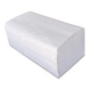 Boardwalk Green Single-Fold Towels, 1-Ply, 9.13 x 10.25, Natural White, 250/Pack, 16 Packs/Carton