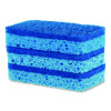 All Surface Scrubber Sponge, 2.5 x 4.5, 0.9" Thick, Dark Blue/Light Blue, 3/Pack, 8 Packs/Carton