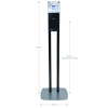 Es6 Hand Sanitizer Floor Stand With Dispenser, 1,200 Ml, 13.5 X 5 X 28.5, Graphite/Silver