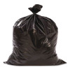 Heavy-Duty Low-Density Wing Tie Contractor Bags, 42 Gal, 3 Mil, 32.75" x 45.13", Black, 20 Bags/Roll, 4 Rolls/Carton