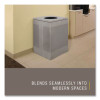 Designer Line Silhouettes Waste Receptacle, 16 Gal, Steel, Silver Metallic