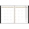 Radiate Weekly/Monthly Planner, Stylized Solar-Eclipse Artwork, 11 x 9.25, Black/Gold Cover, 12-Month (Jan To Dec): 2025