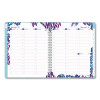 Wild Washes Weekly/Monthly Planner, Flora And Fauna Artwork, 11 x 8.5, Blue Cover, 13-Month: Jan 2026 To Jan 2027