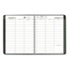 Recycled Weekly Vertical-Column Format Appointment Book, 11 x 8.25, Black Cover, 12-Month (Jan To Dec): 2026