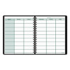 Undated Teacher's Planner, Weekly, 9 Classes, Black Cover, 10.88 x 8.25 Sheets, 12-Month (July To June)