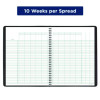 Undated Class Record Book, 35 Students, 9 To 10 Week Terms, 40-Week Span, Black Cover, 10.88 x 8.25 Sheets
