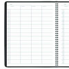 Four-Person Group Undated Daily Appointment Book, 10.88 X 8.5, Black Cover, 12-Month (Jan To Dec): Undated