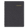 Four-Person Group Undated Daily Appointment Book, 10.88 X 8.5, Black Cover, 12-Month (Jan To Dec): Undated