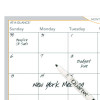 Wallmates Self-Adhesive Dry Erase Monthly Planning Surfaces, 18 X 12, White/Gray/Orange Sheets, Undated