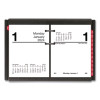 Desk Calendar Base For Loose-Leaf Refill, 2 Rings, 3" x 3.75", Black