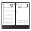 #17 Desk Calendar Base For Loose-Leaf Refill, 2 Rings, 3.5" x 6", Black