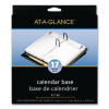 #17 Desk Calendar Base For Loose-Leaf Refill, 2 Rings, 3.5" x 6", Black