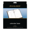Desk Calendar Base For Loose-Leaf Refill, 2 Rings, 4.5" x 8", Black