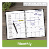 Dayminder Hard-Cover Monthly Planner, Ruled Blocks, 11.75 x 8, Black Cover, 14-Month: Dec 2025 To Jan 2027