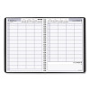 Dayminder Four-Person Group Daily Appointment Book, 11 x 8, Black Cover, 12-Month (Jan To Dec): 2026