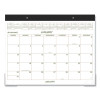 Two-Color Desk Pad, 21.75 x 17, White Sheets, Black Binding, Clear Corners, 12-Month (Jan To Dec): 2026