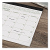 Two-Color Desk Pad, 21.75 x 17, White Sheets, Black Binding, Clear Corners, 12-Month (Jan To Dec): 2026