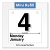 Today Is Daily Wall Calendar Refill, 6 x 6, White Sheets, 12-Month (Jan To Dec): 2026