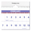 Deluxe Three-Month Reference Wall Calendar, Horizontal Orientation, 24 x 12, White Sheets, 15-Month: Dec 2025 To Feb 2027