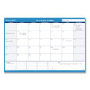 30/60-Day Undated Horizontal Erasable Wall Planner, 36 X 24, White/Blue Sheets, Undated
