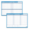 90/120-Day Undated Horizontal Erasable Wall Planner, 36 X 24, White/Blue Sheets, Undated