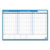 90/120-Day Undated Horizontal Erasable Wall Planner, 36 X 24, White/Blue Sheets, Undated