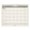 Recycled Wall Calendar, Unruled Blocks, 15 x 12, Sand/Green Sheets, 12-Month (Jan To Dec): 2026