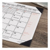 Two-Color Monthly Desk Pad Calendar, 21.75 x 17, White Sheets, Black Corners, 12-Month (Jan To Dec): 2026
