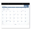 Easy-To-Read Monthly Desk Pad, 22 x 17, White/Blue Sheets, Black Binding, Clear Corners, 12-Month (Jan To Dec): 2026