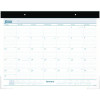 Desk Pad, 21.75 x 17, White Sheets, Black Binding, Clear Corners, 12-Month (Jan To Dec): 2026