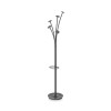 Festival Coat Stand With Umbrella Holder, Five Knobs, 14w x 14d x 73.67h, Black